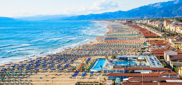 Vista della città di Viareggio