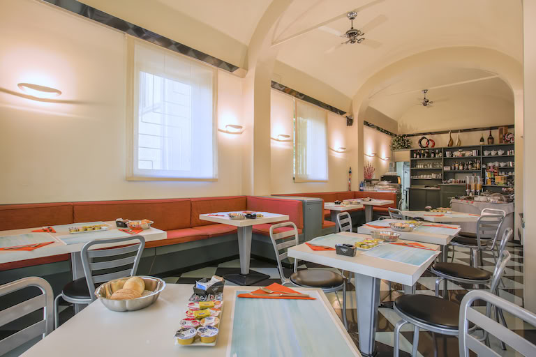 Sala colazioni dell'Hotel Tirrenia