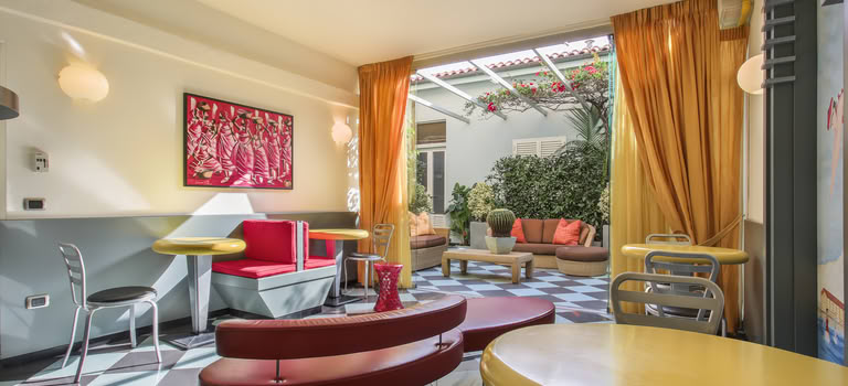 Saletta veranda dell'Hotel Tirrenia