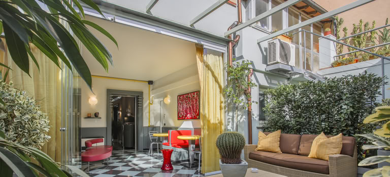 Saletta veranda dell'Hotel Tirrenia